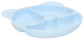 KIK Silikónová jedálenská súprava pre deti, 4 diely (svetlomodrá)
