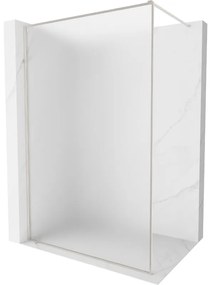 Mexen Kioto-XF, sprchová zástena s rámom 130 x 202 cm, 10mm sklo námraza, oceľový profil, 800-130-104-97-30-X
