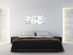 Obraz - Veselá zima (120x50 cm)