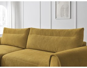 Okrovožltá rohová pohovka Aden – Bobochic Paris