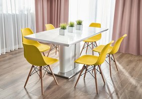 Dekorstudio Dizajnová jedálenská stolička v škandinávskom štýle - žltá