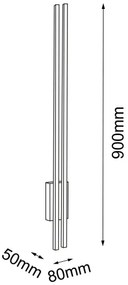 Amplex 8243 - LED Nástenné svietidlo EBORA 2xLED/3,8W/230V