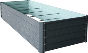 Vyvýšený záhradný záhon BestBerg VZ-1000A / 1000 l / 240 x 90 x 47 cm / sivá
