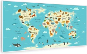 Klarstein Wonderwall Air Art Smart, infračervený ohrievač, 120 x 60 cm, 700 W, mapa so zvieratami