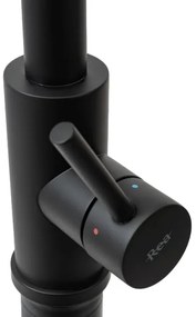 REA-B9147 - Drezová batéria s vysúvacou sprškou FRESH 39,5 cm matná čierna