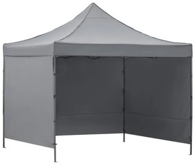 Nožnicový stan 3×3 m – záhradný pavilón pre veľtrhy, expresné akcie a catering, sivý Springos GP0003