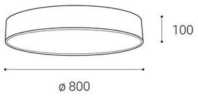 LED2 - LED Stmievateľné stropné svietidlo MONO LED/100W/230V 3000K/4000K biela
