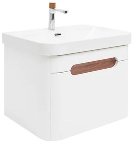 Kúpeľňová skrinka s umývadlom a batériou SAT Fusion 57,5x43x45 cm biela matná SATFUSION60WUBA, 1 ks