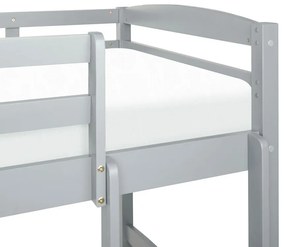 Poschodová posteľ s úložným priestorom 90 x 200 cm sivá REGAT Beliani