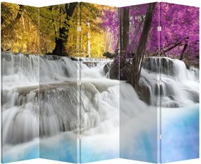Paraván - Erawan vodopád v lese (210x170 cm)