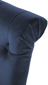 Jedálenská stolička Lisburn - zamat - Modrá