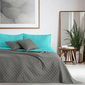 DecoKing Prehoz na posteľ Axel tyrkysová/oceľová, 170 x 210 cm, 170 x 210 cm
