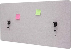 Akustický panel na stôl HWC-G75 - dvojstenná látka/textil - 60x120 - sivá