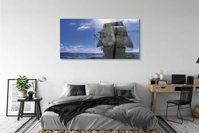 Obraz plexi Morská oblačnosti loď 140x70 cm