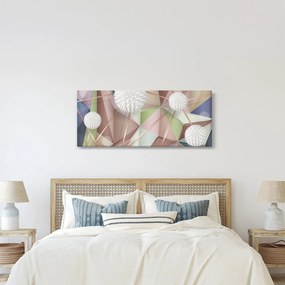 Obraz - 3D Abstrakcia v pastelových farbách (120x50 cm)