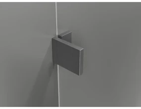 Mexen Lunar Duo, výklopný sprchový kút 80 x 80 cm, 8mm číre sklo, profil grafit brúsený, 834-080L-080P-66-00