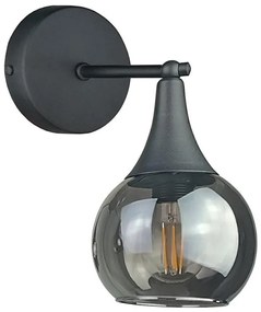 Nástenné svietidlo STAR 1xE27/60W/230V čierna/dymová čierna
