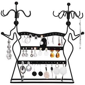 Dizajnový stojan na šperky, v dvoch farbách, kovový