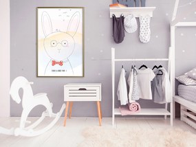 Artgeist Plagát - Greetings from Rabbit [Poster] Veľkosť: 20x30, Verzia: Zlatý rám