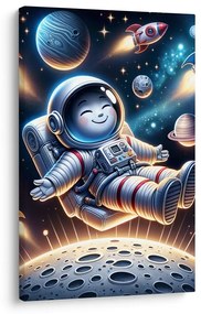 Obraz šťastný kozmonaut vo vesmíre