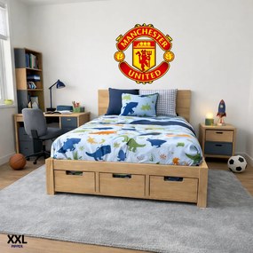 100x100cm Logo Manchester United FC - textilná nálepka na stenu Veľkosť: 100 cm
