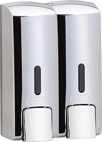 Bemeta Design Dávkovač mydla, 2 x 300 ml, dvojitý, plast, lesk - 121209132