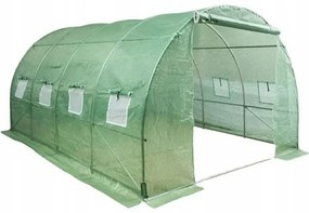 LEAN Záhradný fóliový skleník 4x2, 5x2m 10m² - zelený s rámom