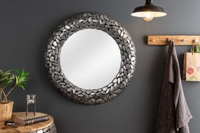 Zrkadlo 41430 Ø82cm Mosaic silver-aluminium