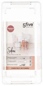 5Five® Transparentný box, viacúčelový, s rúčkami SELENA, 31x15x15