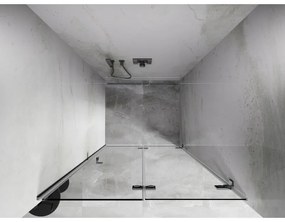 Mexen, Mexen Lunar-F pravé sklápacie sprchové dvere 95 cm, transparentné, chróm - 836-095-000-01-00-P