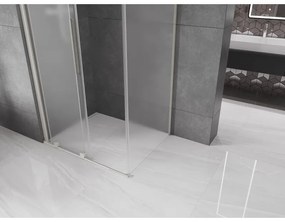 Mexen Velar, sprchový kút s posuvnými dverami 100 x 90 cm, 8mm sklo námraza, brúsená oceľ, 871-100-090-31-97