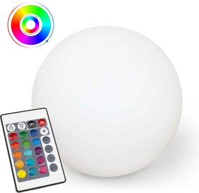 LED záhradná lampa na solárny pohon RGB GROUND ball 17cm + diaľkové ovládanie