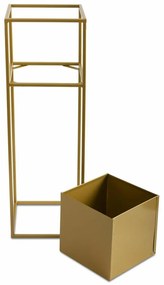 KOVOVÝ KVETINÁČ SO STOJANOM PLAIN 70X24 CM ZLATÁ
