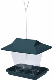 Závesné kŕmidlo pre vtáky Harry, 18x20x14 cm, plast, zelená