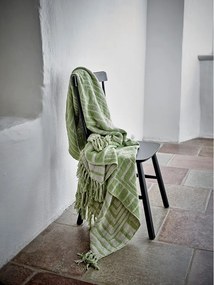 Zelená deka s prímesou bavlny 130x155 cm Velva – Bloomingville