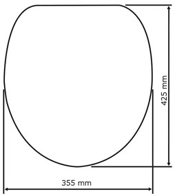 WC sedadlo Wenko Bavarian Hearts, 43 × 37 cm