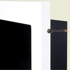 Závesný biokrb na stenu EOS BIELY SO SKLOM 65x40x12