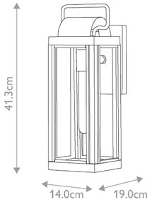 Hinkley HK-SAG-HARBOR-S-BU - Vonkajšie nástenné svietidlo HARBOR 1xE27/60W/230V IP44