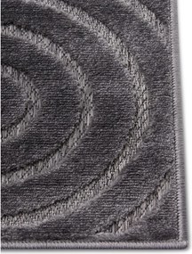 Antracitovosivý koberec 67x120 cm Iconic Wave – Hanse Home