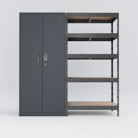 Régal RIVET PACK 180x90x45cm s plechovou skriňou 180x80x45cm