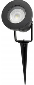 BERGE LED záhradná lampa - vstavaný reflektor GU10 - IP65 - čierna