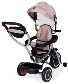 Trojkolka 2v1 otočné sedadlo a skladacia strieška - béžová ECOTOYS