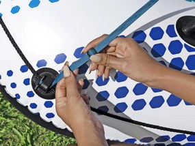 Nafukovací plavecký kruh Hydro-Force so strechou 123x123x51cm BESTWAY + sieťované dno + operadlo 43725