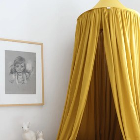 Baldachýn bavlnený horčicový maxi