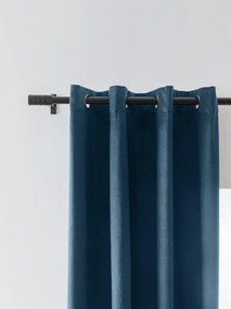 Petrolejový zatemňovací záves VELVET 140x270 cm Zavesenie: Riasiaca páska