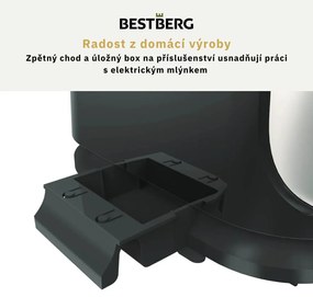 Elektrický mlynček na mäso BestBerg BBM-2000 / 2000 W / čierna/strieborná