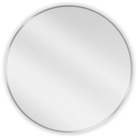 Mexen Loft, okrúhle kúpeľňové zrkadlo 70 cm, farba rámu brúsená oceľ, 9850-070-070-000-10