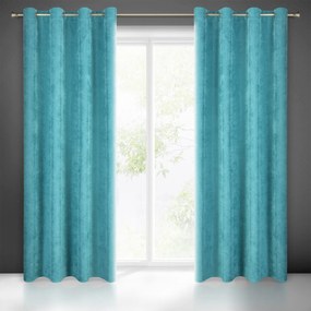 ZATEMŇOVACÍ ZÁVES NA KRÚŽKOCH JULIE 140X250 CM TYRKYSOVÁ