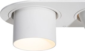 Sada 6 zapustených bodových svetiel biela GU10 50mm 2-svetlá - Installa