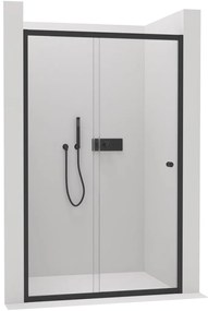 Cerano Varone, posuvné sprchové posuvné dvere 110x195 cm, 6mm číre sklo, čierny profil, CER-CER-DY505B-110-195
